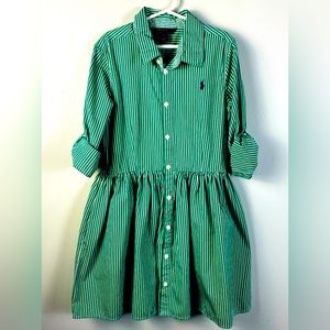 Ralph Lauren Polo Girls Shirt Dress Size 12